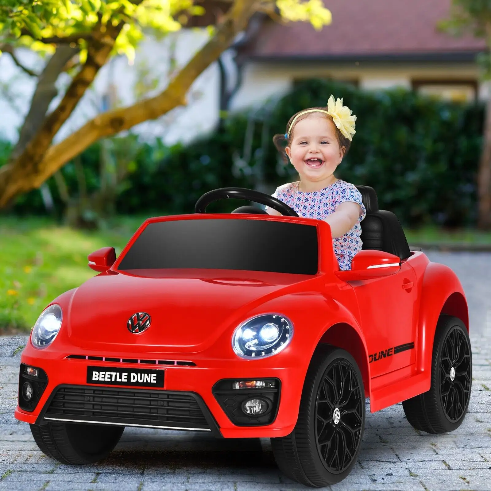 DORTALA Beetle Kids Electric Ride On Car Toddler 12V Battery Vehicle Toy w/Remote