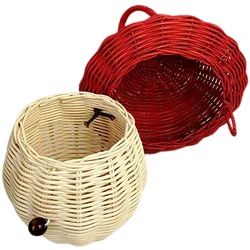 Mushroom Storage Basket Woven for Kids Handbag Decor Girl Rattan Costume Baskets