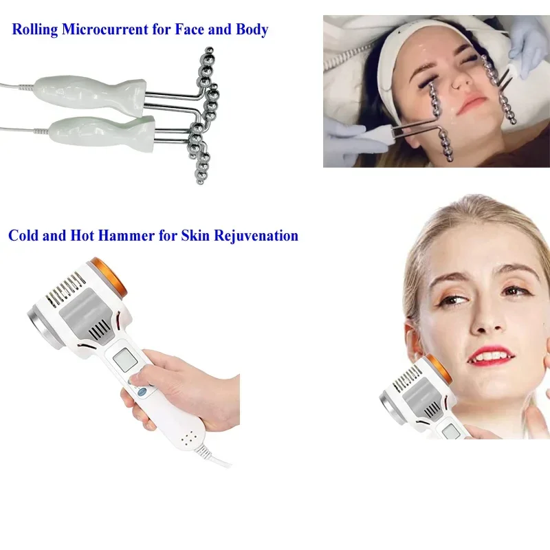 Hot salesAu-8402 Electric Skin Lifting Magic Gloves Hot Cold Hammer Therapy Bio Wave Microcurrent Machine