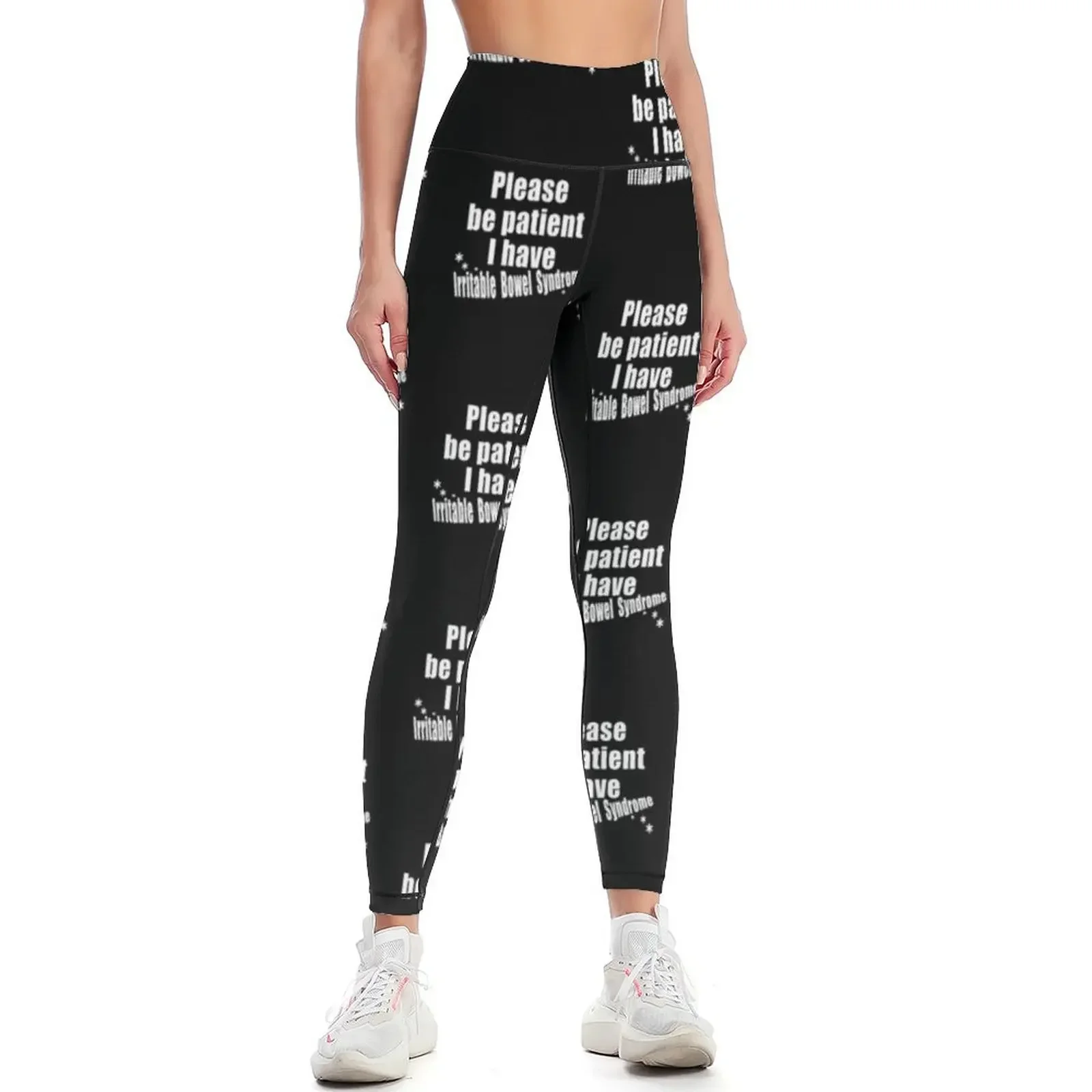 

Please Be Patient I Have Irritable-Bowel-Syndrome Funny IBS Leggings sports for gym Women's sports pants Womens Leggings