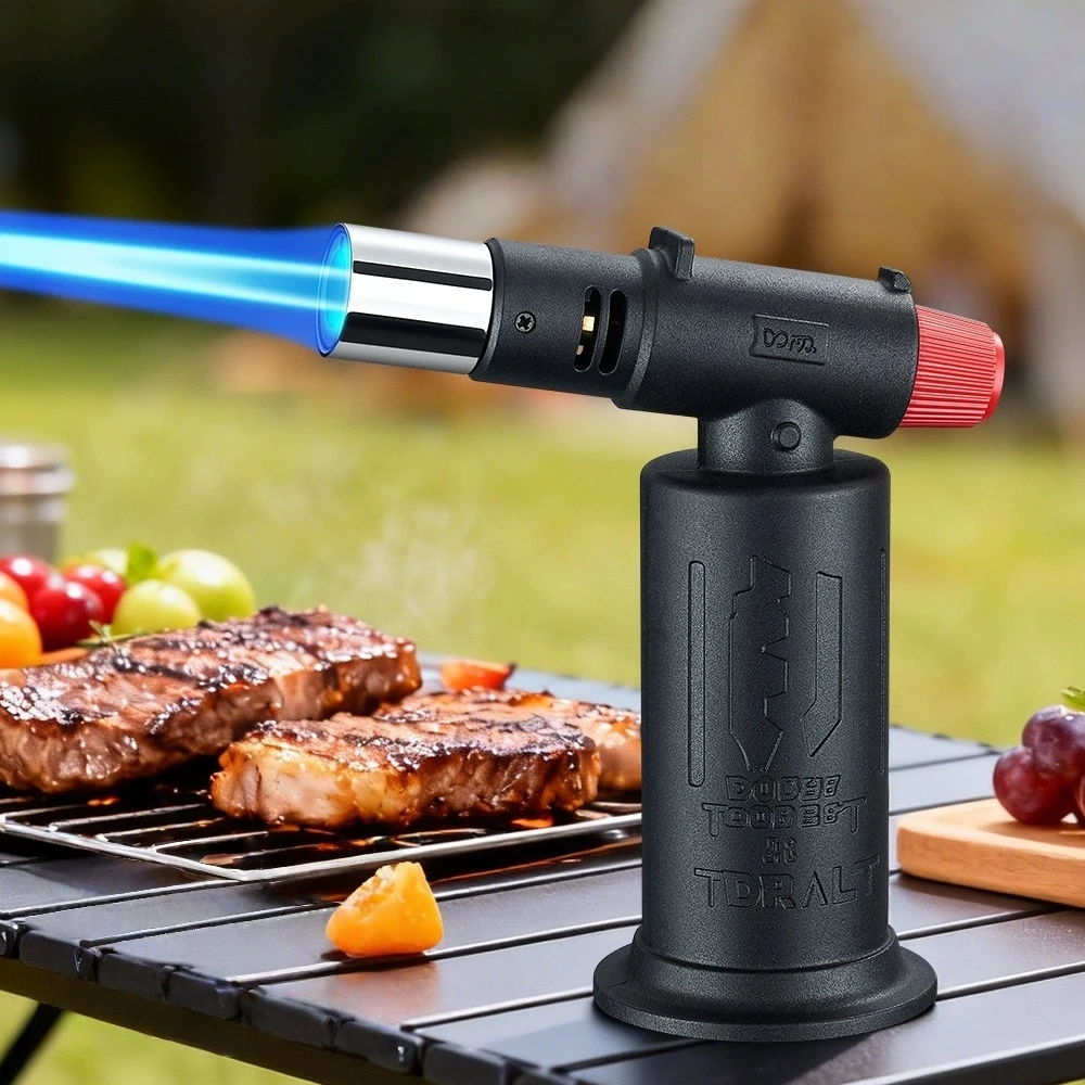 

New Windproof High-temperature Welding Gun Flame Thrower Direct Spray Lighter Barbecue Baking Welding Outdoor Lighter