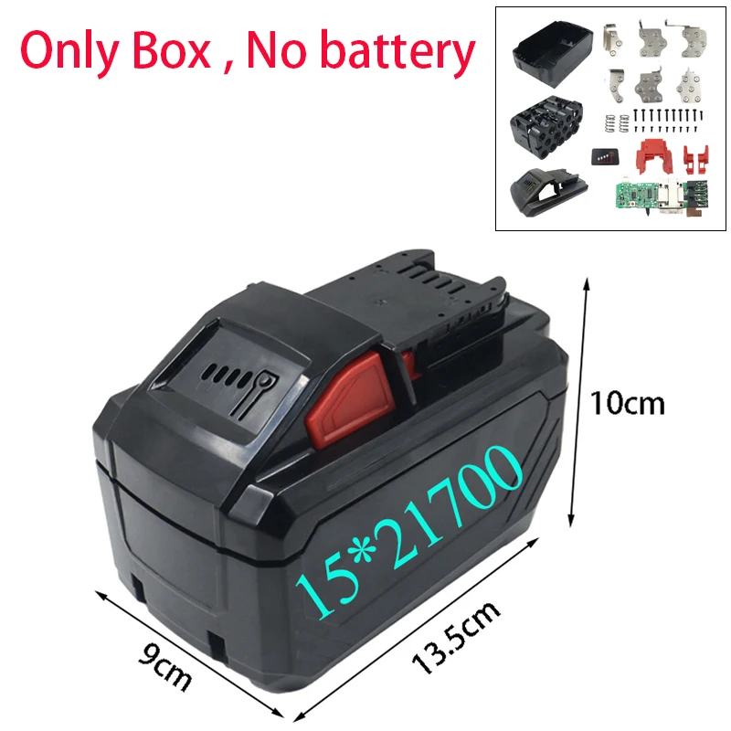 

For Milwaukee M18 18V 12Ah Lithium-ion Battery PCB Charging Protection Plate Plastic Housing 15-cell Lithium-ion Battery Housing