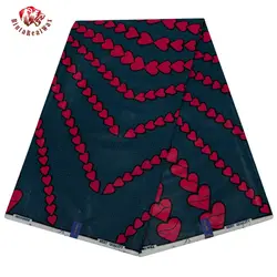 BintaRealWax Ankara Fabric rich bazin original 2023 Love pattern Print Fabric For sewing Wedding Dress Cotton Tissus 24FS1253