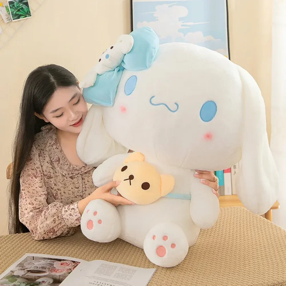 40cm Kawaii Sanrio Kuromi Melody Cinnamoroll pluszowe zabawki poduszka dla lalek Anime Cartoon prezenty dla dzieci dekoracja pokoju lalki