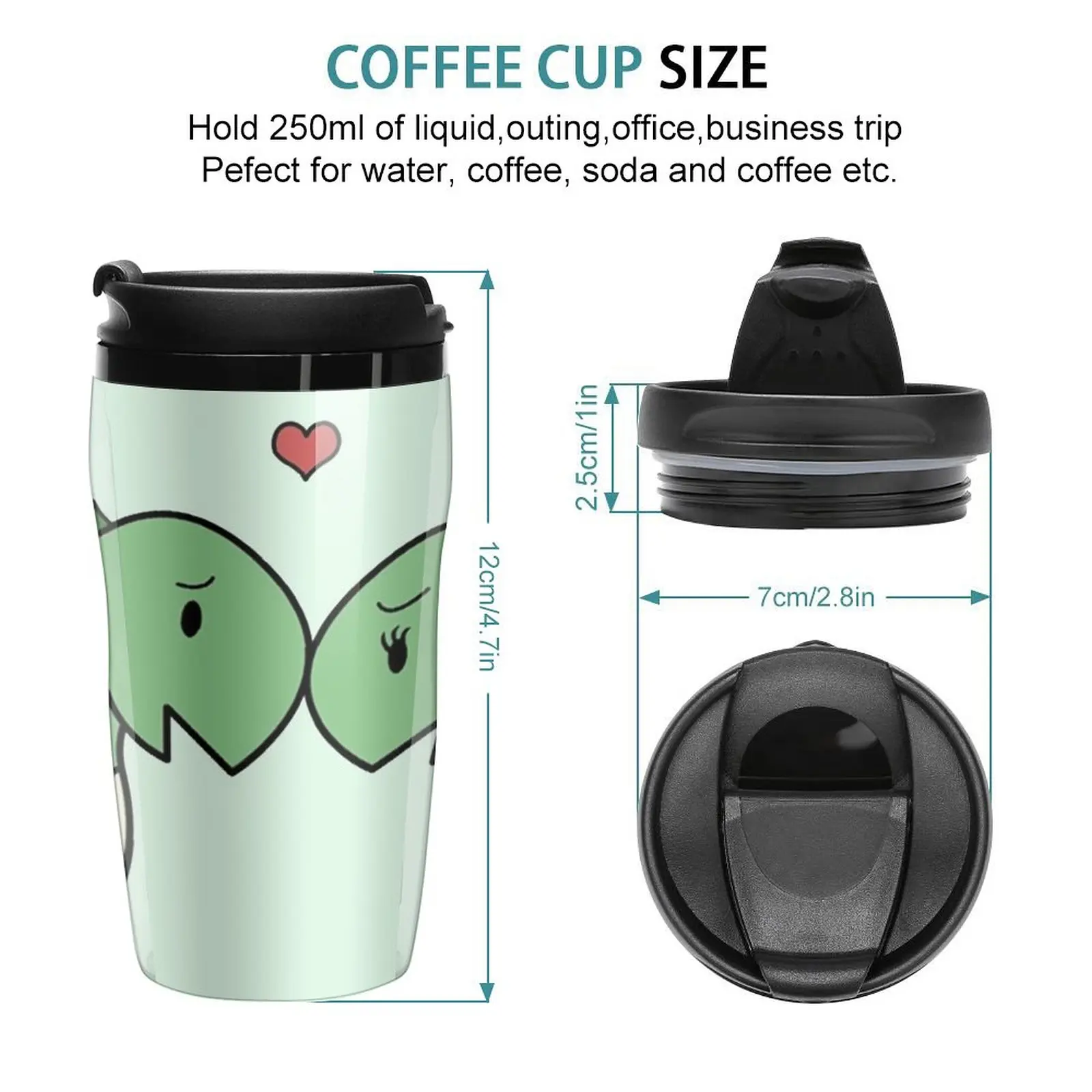 New Dino Love! (Hug Me!) Travel Coffee Mug Cup Coffee Set Coffee Set Thermos Mug Coffee Cups