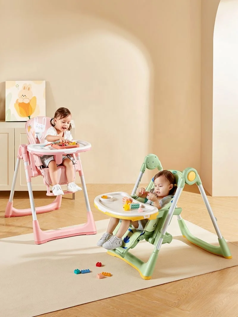 Silla alta plegable portátil inodoro multifunción al por mayor para niños, trona para bebé, silla de alimentación