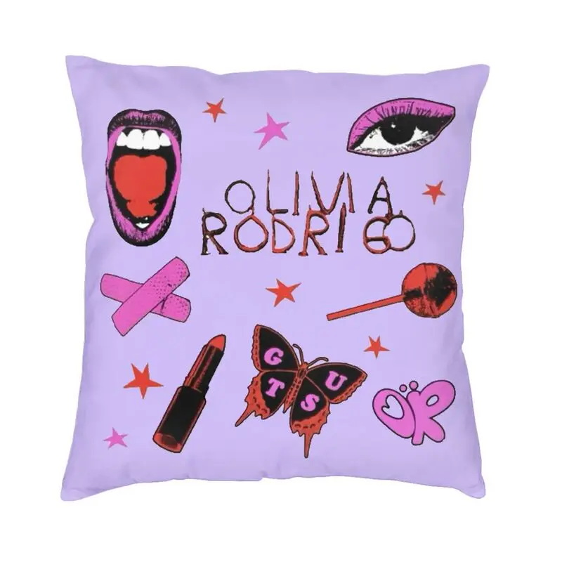 Custom Olivia Vampire Rodrigos Sour Guts Cushion Cover Sofa Decoration Square Throw Pillow Cover 45x45cm