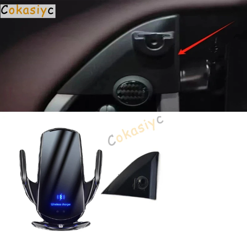 Carregador sem fio de 15W com suporte para celular e fixação automática para Mercedes-Benz Vito W447 2016-2021
