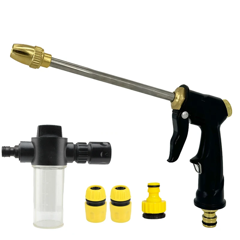 2026 Bestseller Garten-Wasserpistole mit langem Schlauchaufsatz, Bewässerungs- und Sprühpistole, Hochdruck-Schaumkanone, Autowaschpistole