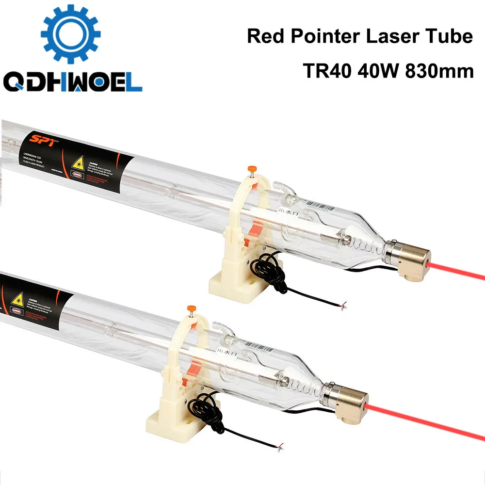 

QDHWOEL TR40 Co2 Laser Tube 40W Length 830mm Dia.80mm for CO2 Laser Engraving And Cutting Machine