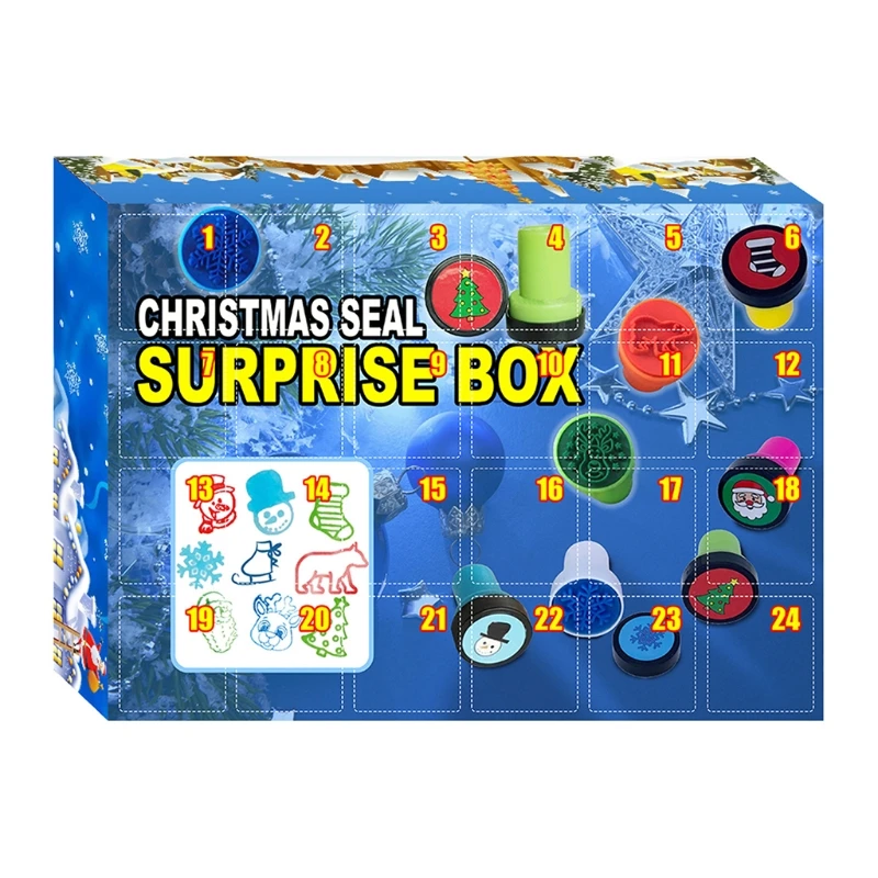 

for Creative 2021 Countdown 24-day Christmas Seal Countdown Blind Box Surprise T new arrival