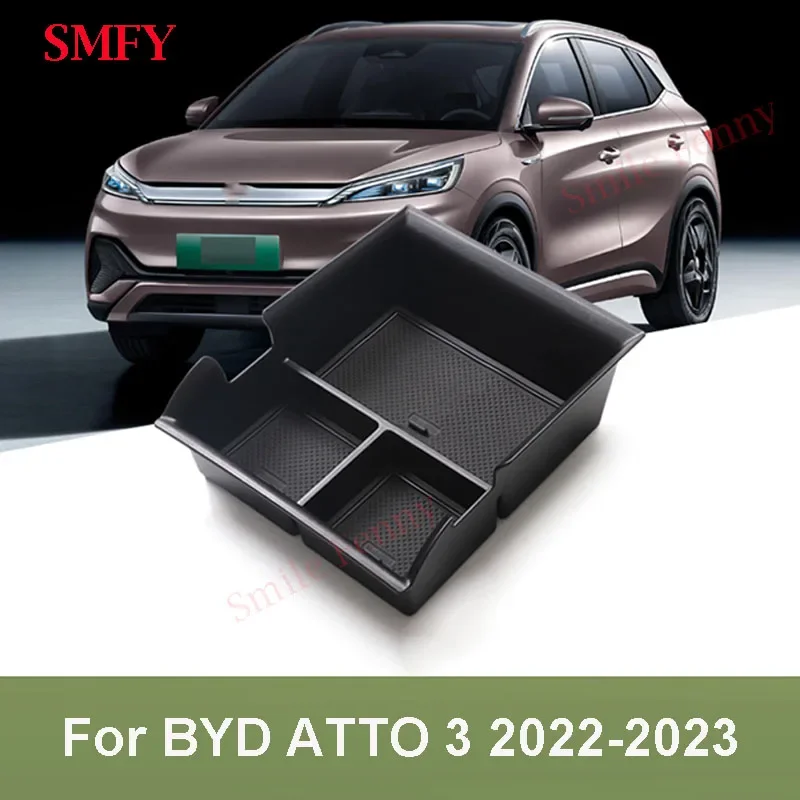 For BYD ATTO 3 2022-2024 Accessories Car Armrest Box Storage Box Content Box Center Console Organizer