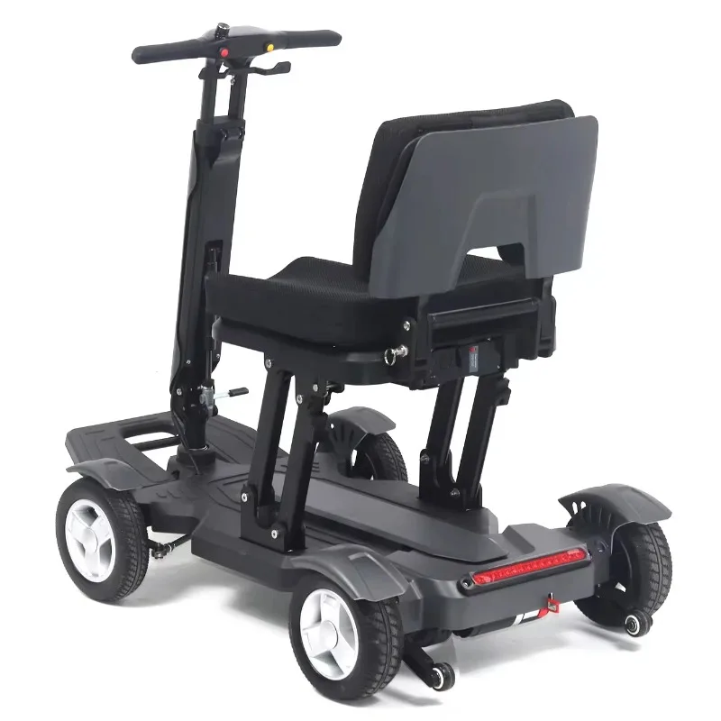

Senior Adults Elderly Foldable Electric Walker Adjustable Lightweight Rollator with Seat Folding