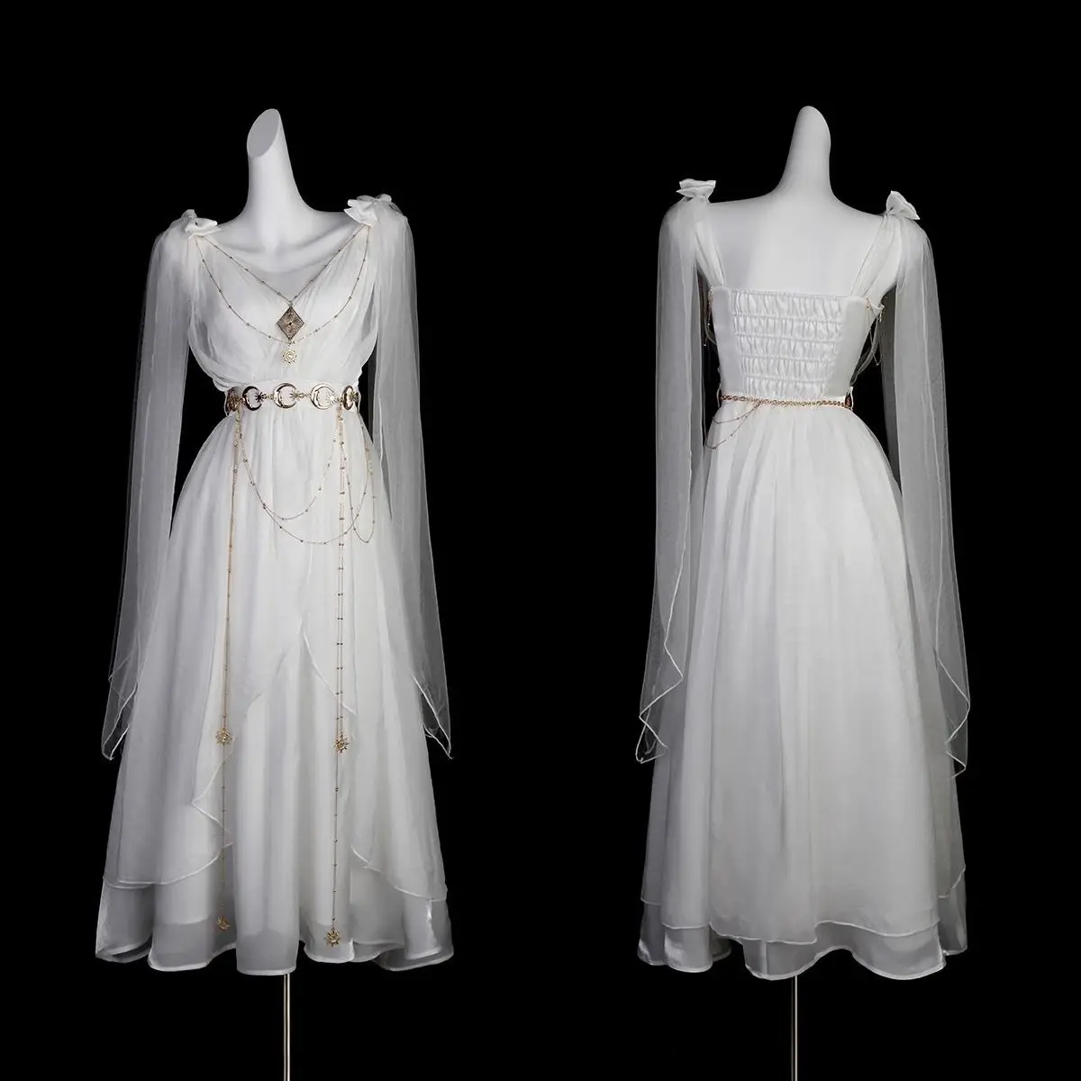 NONSAR الله اليونانية الحلو خمر فستان جنية المرأة الصيف المحكمة نمط هان عناصر الشيفون أنيقة العائمة حزام فساتين طويلة