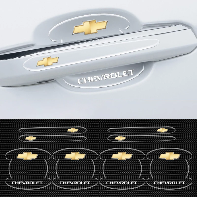 Transparent Car Door Bowl Handle Protective Resistant Stickers For Chevrolet Cruze Spark Matiz Equinox Captiva Sail Tracker Aveo