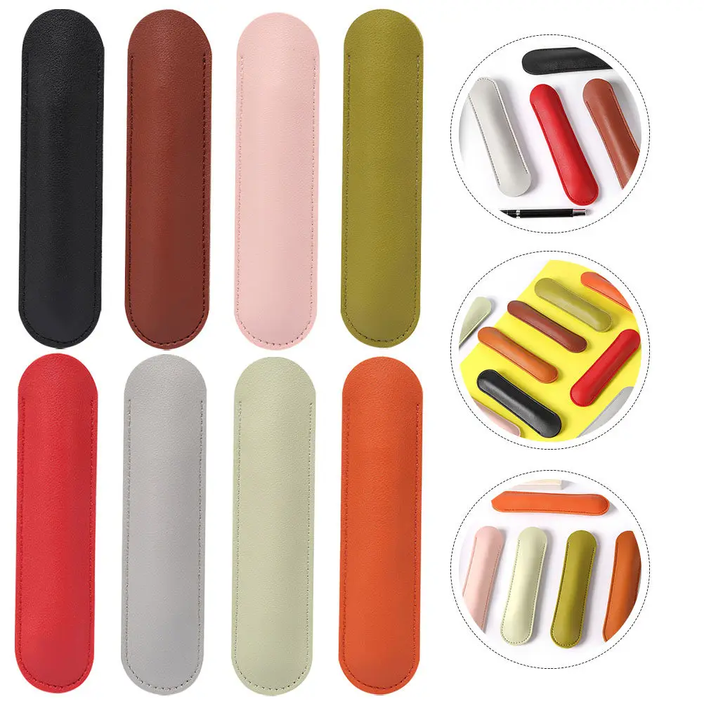 8Pcs PU Pen Sleeve Pouch for Fountain Ballpoint Pens Protective Storage Bag Fine Workmanship Scratch Resistant Pen Holder Pouch