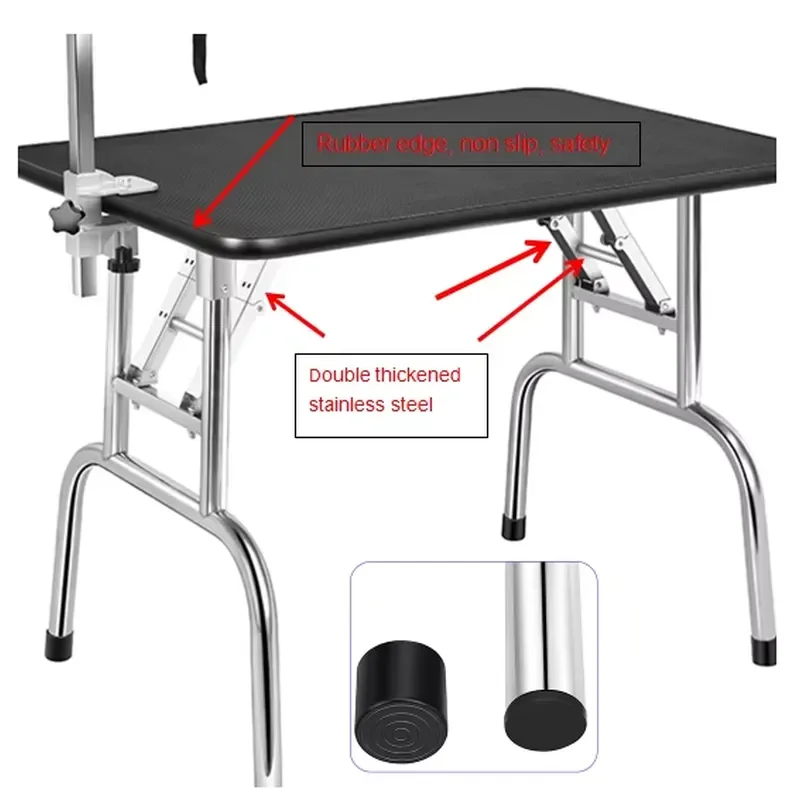 300KG Max Capacity Durable Folding Dry Table for Dogs and Cats Salon Quality With Armrest and Noose Tray Pet Grooming Table