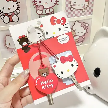 Silikonový klíč Sanrio Hello Kitty s motivem prachotěsného ochranného krytu, kreslený anime, My Melody, přenosný, proti ztraceným klíčenkám, dárek pro dívky 8 nejlepší prodej Kryt demonstrace Sanrio - №5