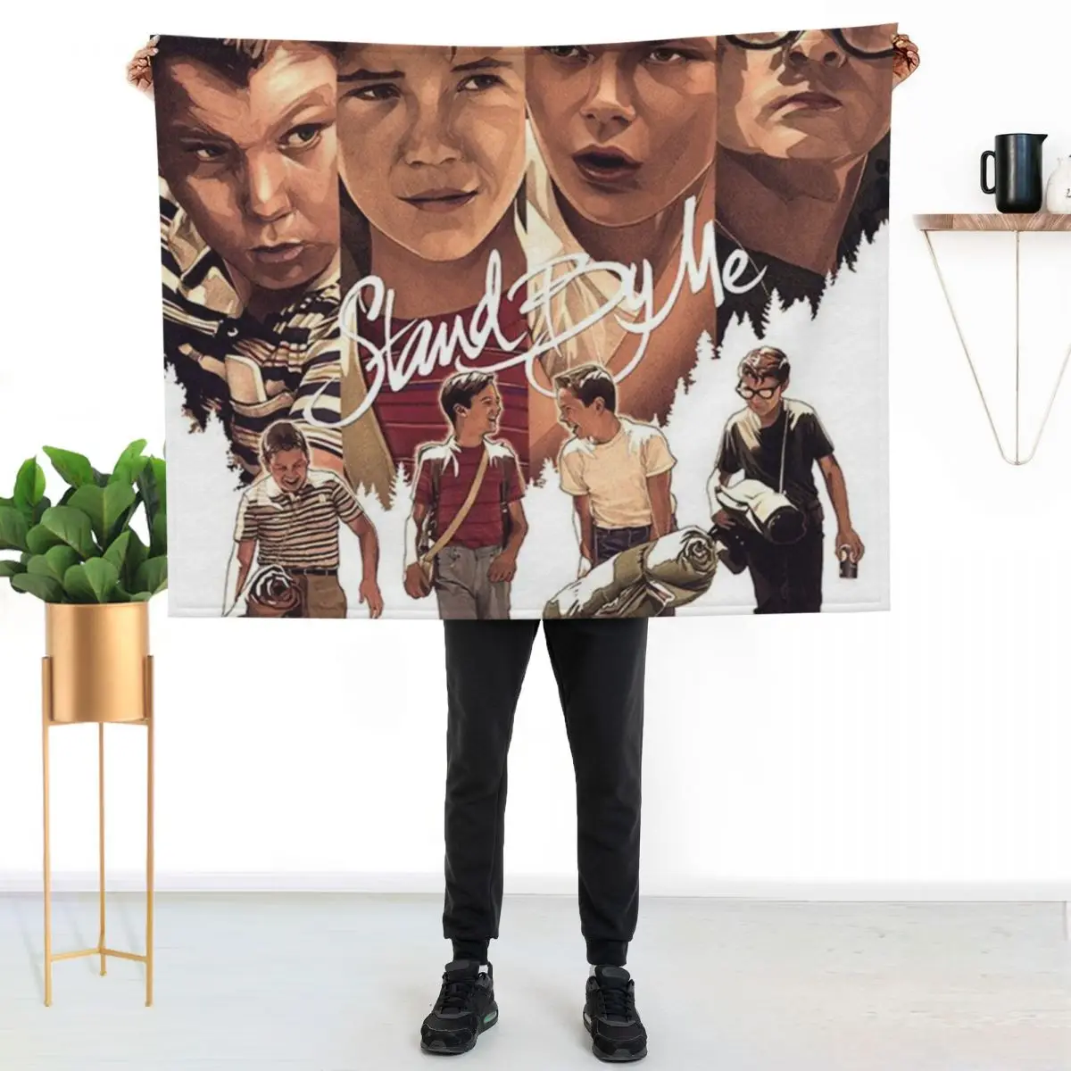 Stand by Me movie poster Throw Blanket Soft Big Tourist Furrys decorative anime blankets ands Blankets