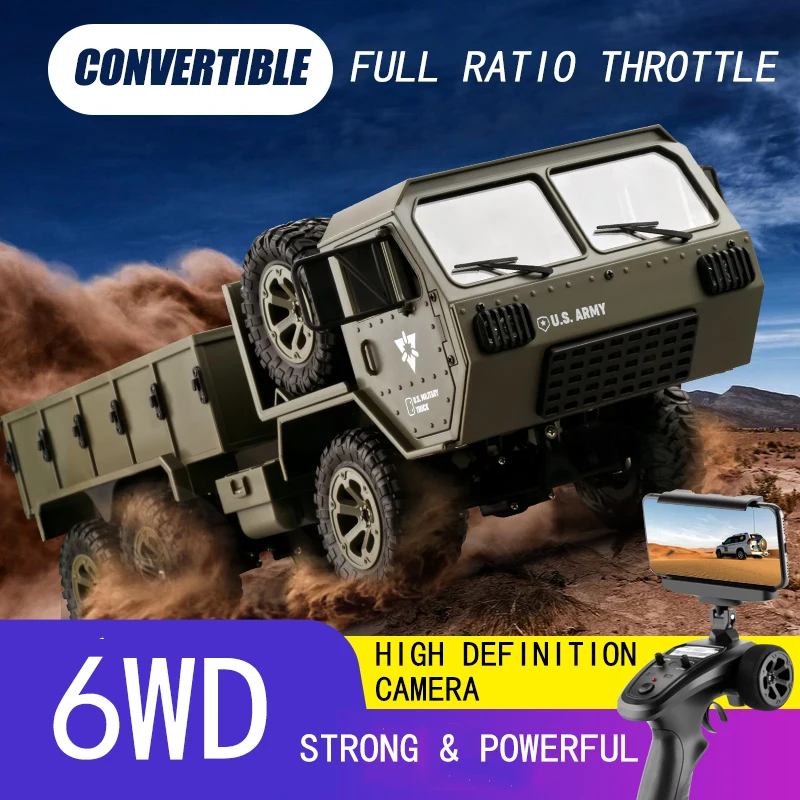 RC Car 2.4G Full Scale 6WD Pickup Truck con differenziale modello altamente elettrico camion bambini regali di compleanno giocattoli per bambini il collegamento