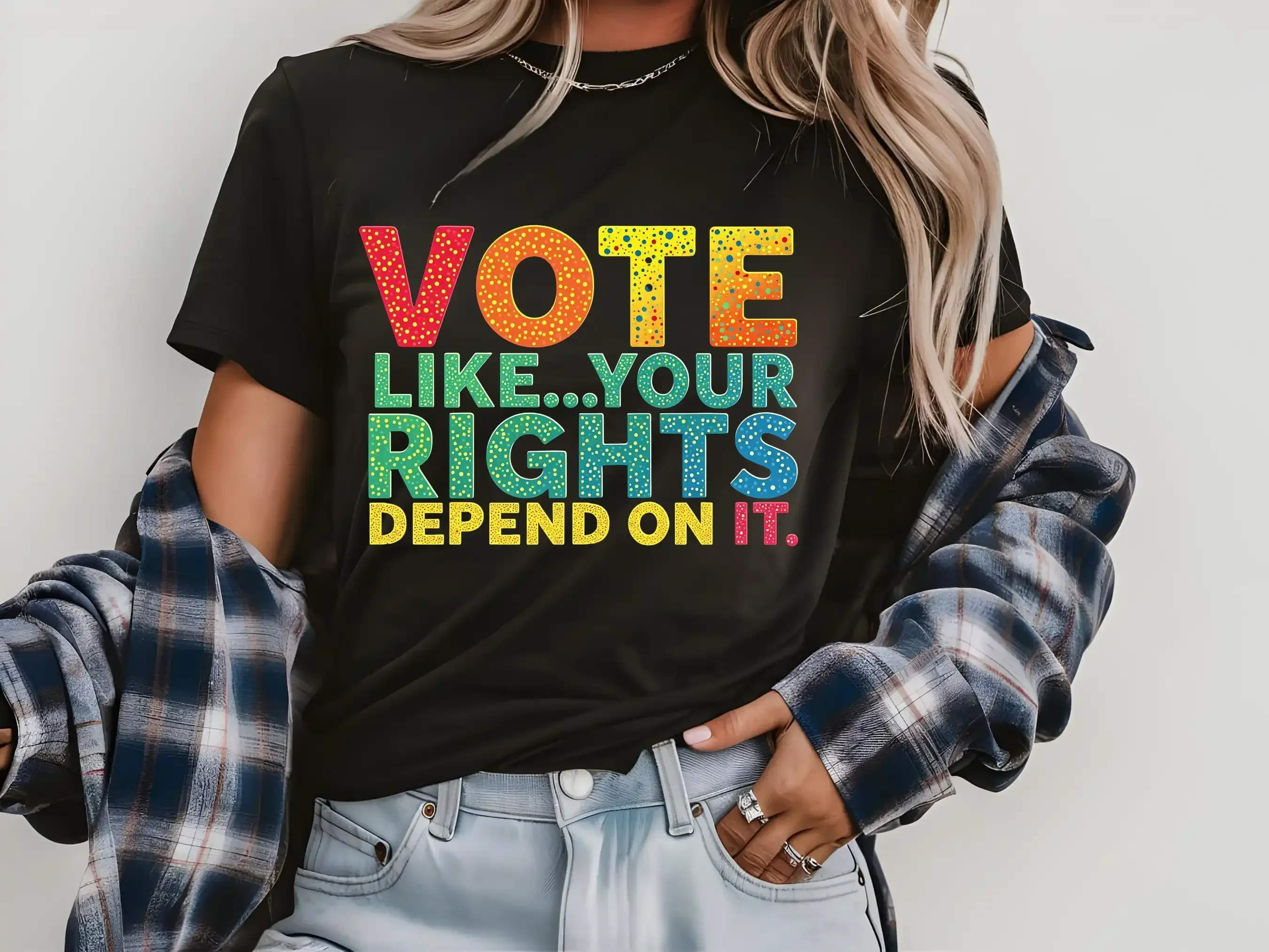 Vote Like Your Rights Depend On It T Shirt Election Day Voting Political Activism Advocacy Apparel