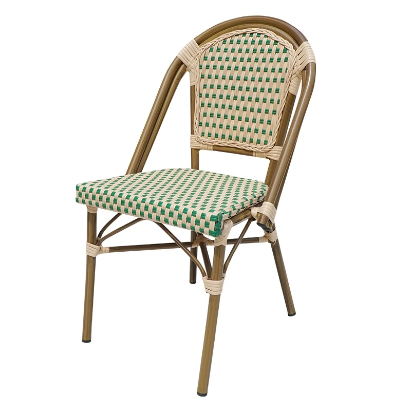 Outdoor Furniture Set PVC Rattan Chair Outdoor Chairs Suitable for Courtyard Garden Waterproof Metal Table and Chairs