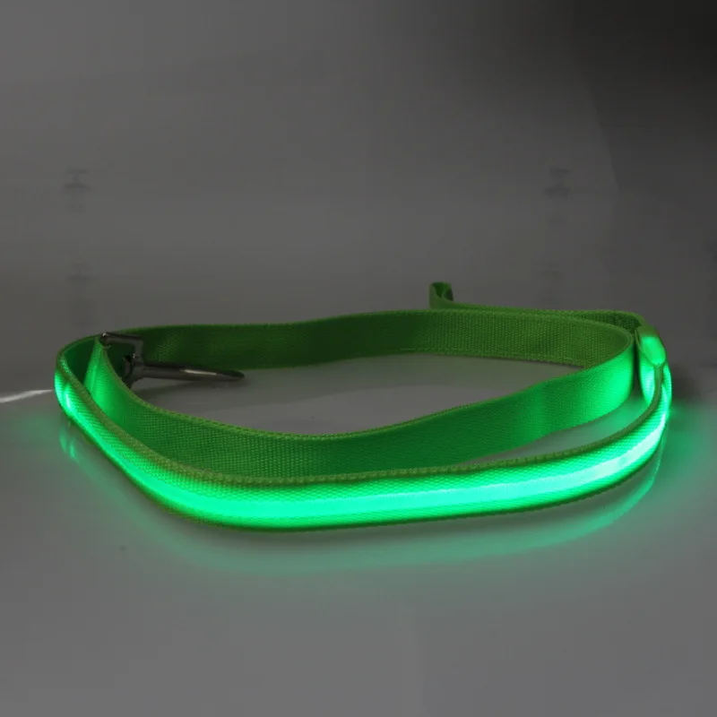 Nylon Led Pet Dog Luminous Collar Night Safety Flashing Glow In Dark Dog Cat Leash Adjustable Pet Supplies Accessories 7 Colors