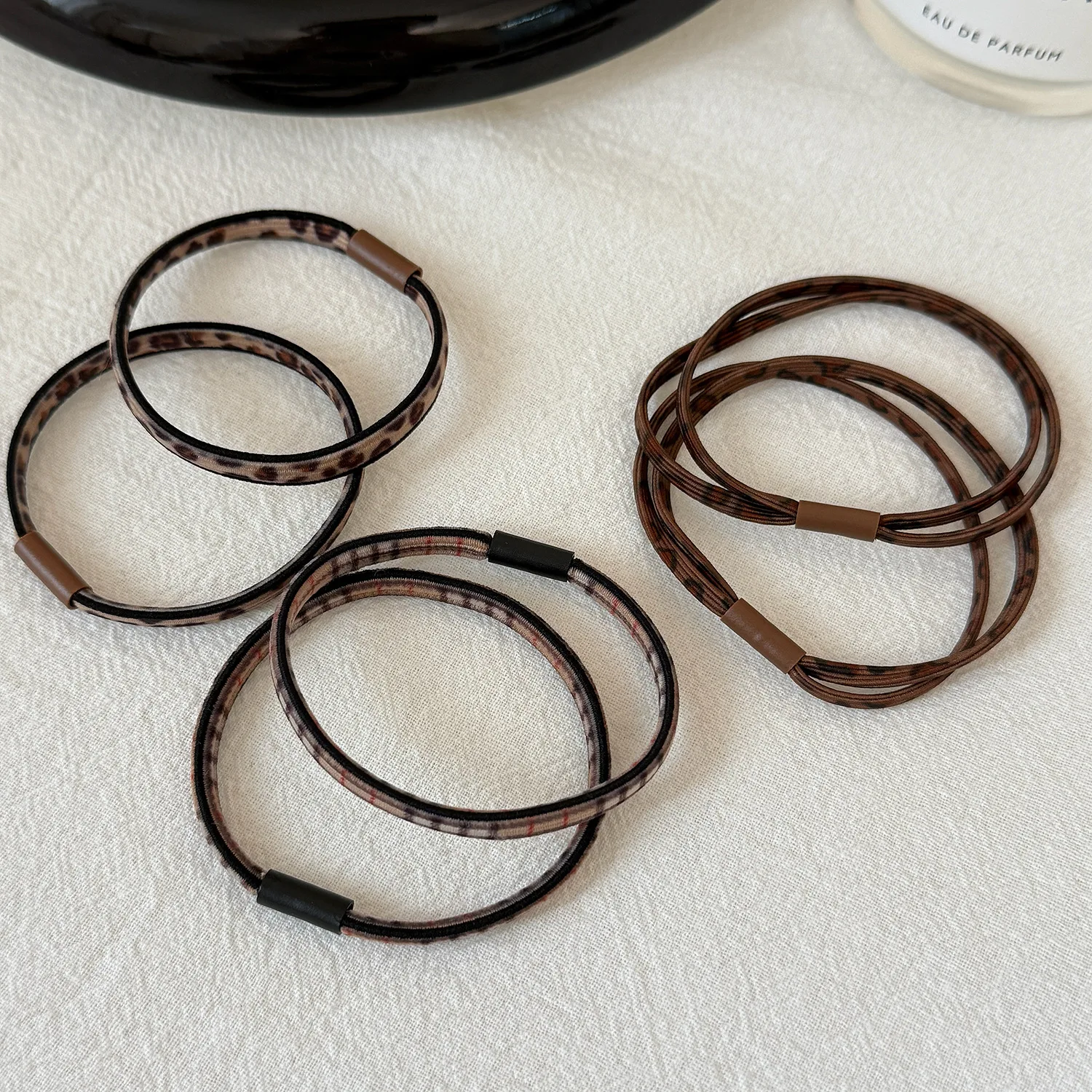 Elastiques-plats-de-style-coreen-motif-leopard-et-ecossais-elastiques-resistants-pour-queue-de-cheval-accessoires-pour-cheveux-pour-femmes