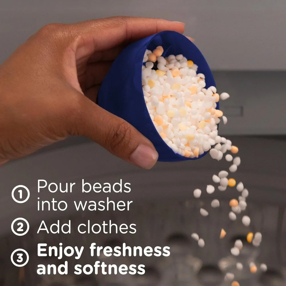 Toasted Vanilla Scented In-Wash Laundry Beads Fabric Scent Booster Softener Freshness Long Lasting Aroma for Clothes view 7