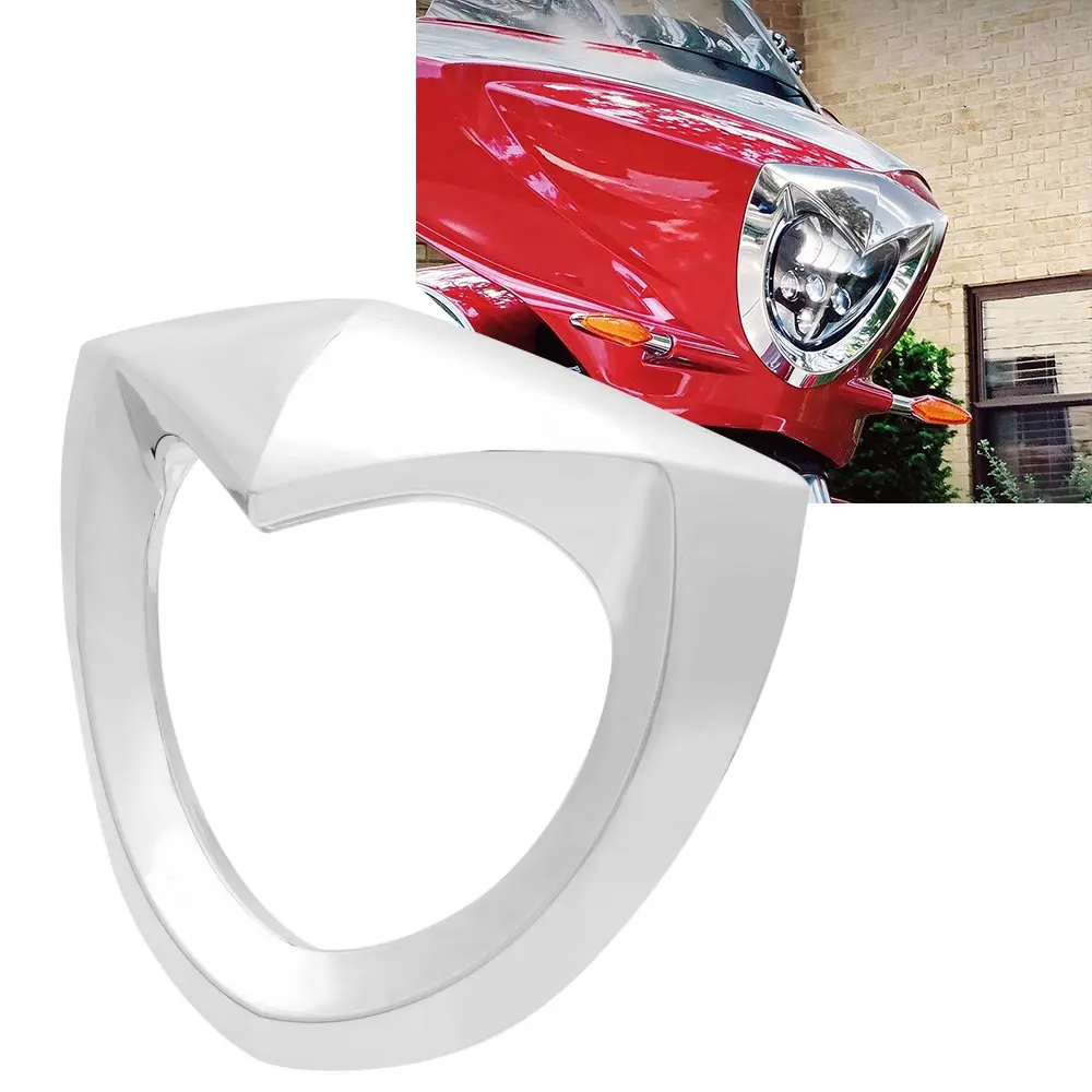 For Harley Victory Cross Country Tour 2012 2013 2014 2015 2016 2017 #5437555-156 (Chrome) Headlight Visor Trim Cover Motorcycle