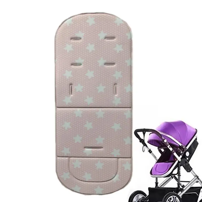 Forros de asiento de cochecito, almohadilla de cojín para silla de paseo infantil, transpirable, forro de asiento con agujeros