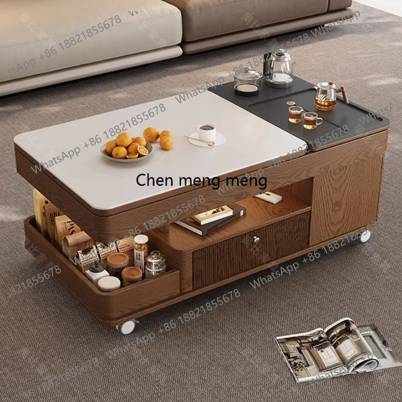 

Moving Modern Coffee Table Light Luxury Simple High End Aesthetic Coffee Table Service Organizer Mesas Bajas Patio Furniture