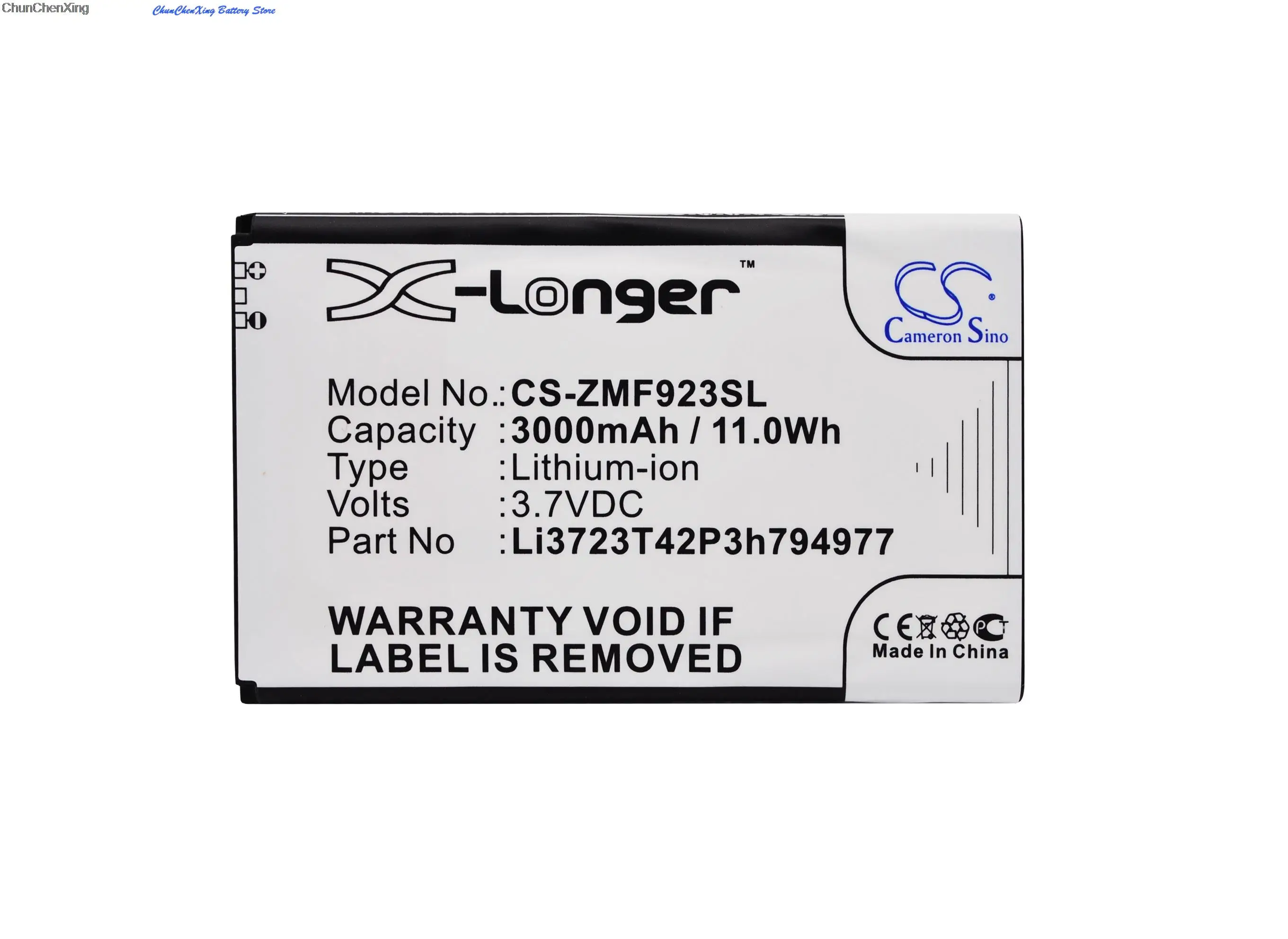 Аккумулятор Cameron Sino 3000 мАч Li3723T42P3h 794977   для AT&T Velocity 4G LTE, для ZTE MF923, VELOCITY