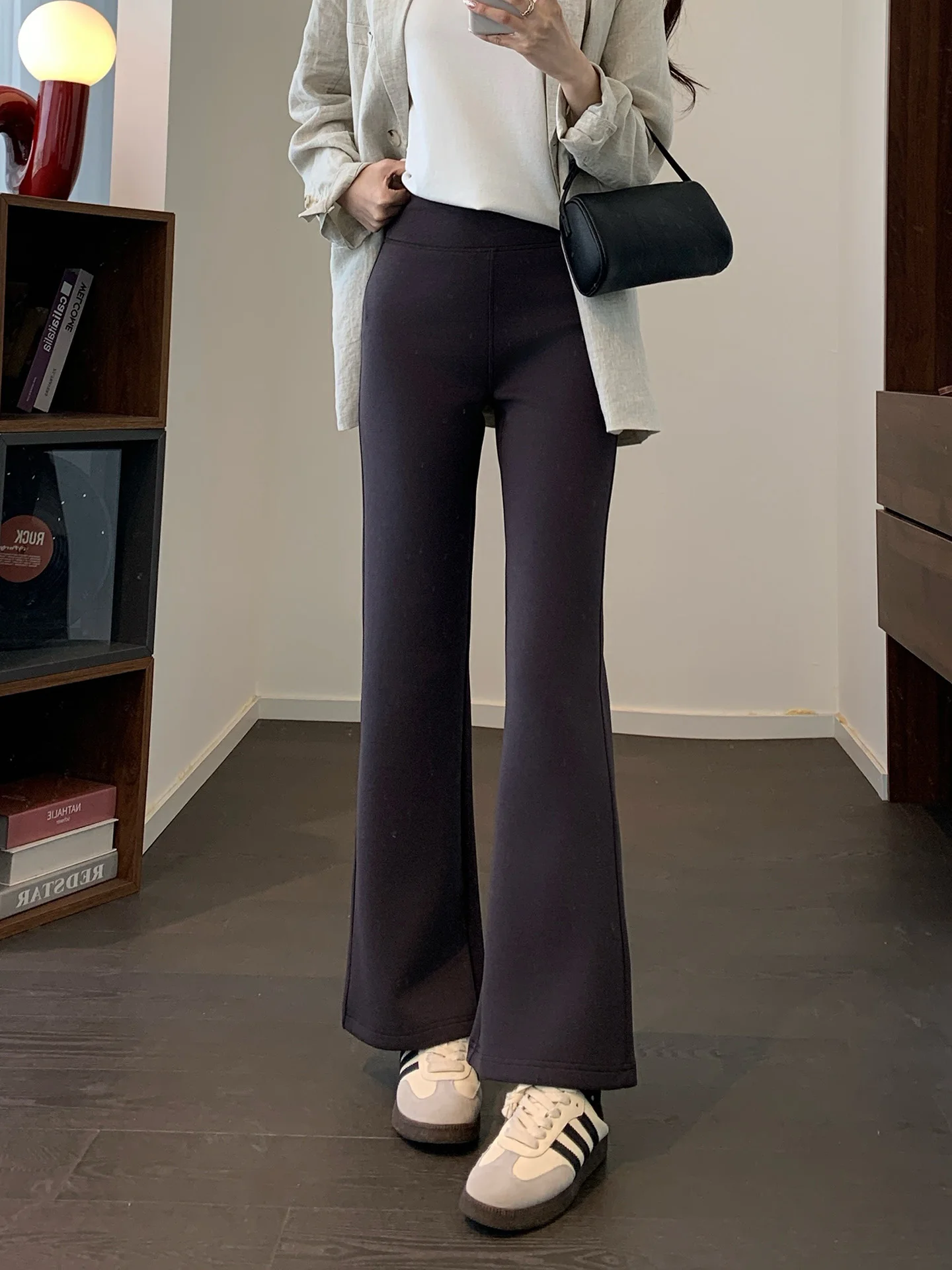 

High Waist Comfortable Modal Cotton Casual Pants Yoga Sport Micro Flared Loose Fit Ladies Trousers Uni Crispirit Casual Style