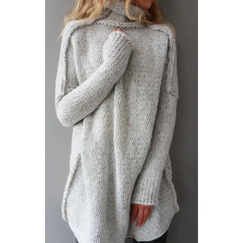 

2025 Women's Autumn Winter Fashion Sweater Pile Collar Long Sleeve Solid Color Sweater Lazy oversize Plus Size Elegant Pullover