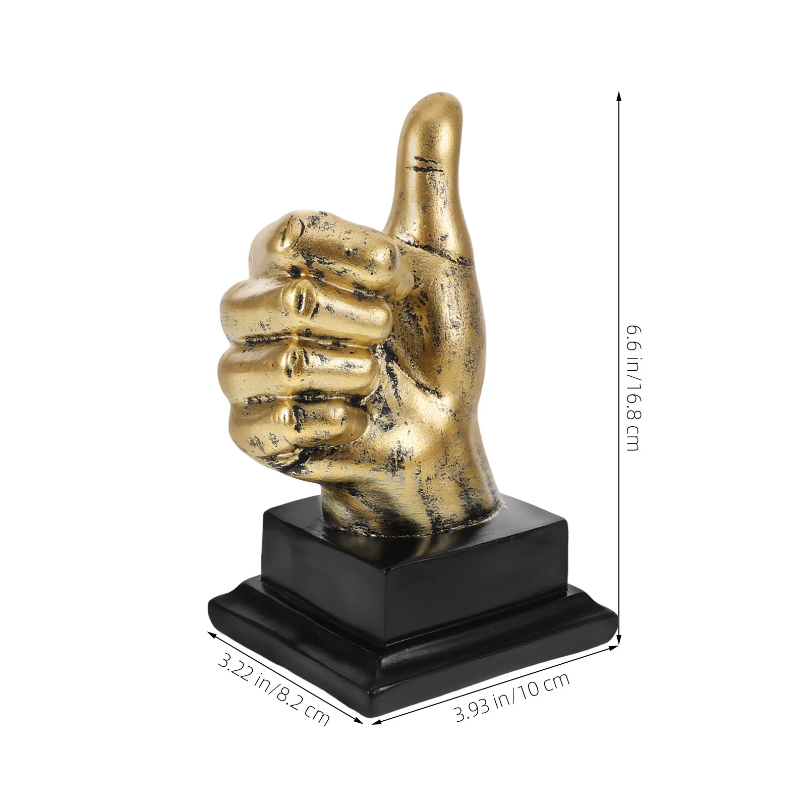 Thumbs Up Trophy Resin Cute Decoration Prize for Party Competition Celebration Award Souvenir Home Decor Table Ornament