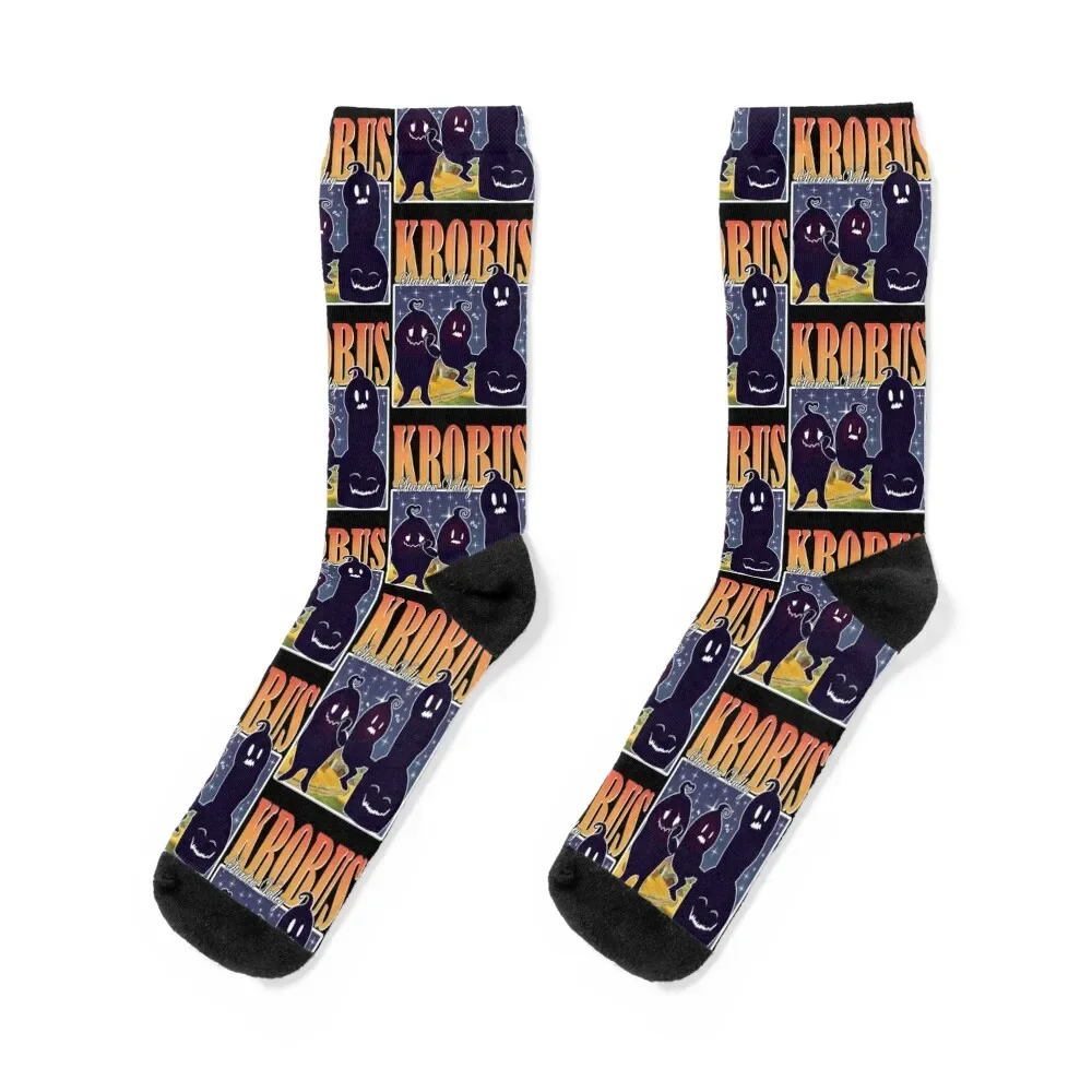 

Retro Krobus Socks bright garter gym anti-slip football Socks Men Women's
