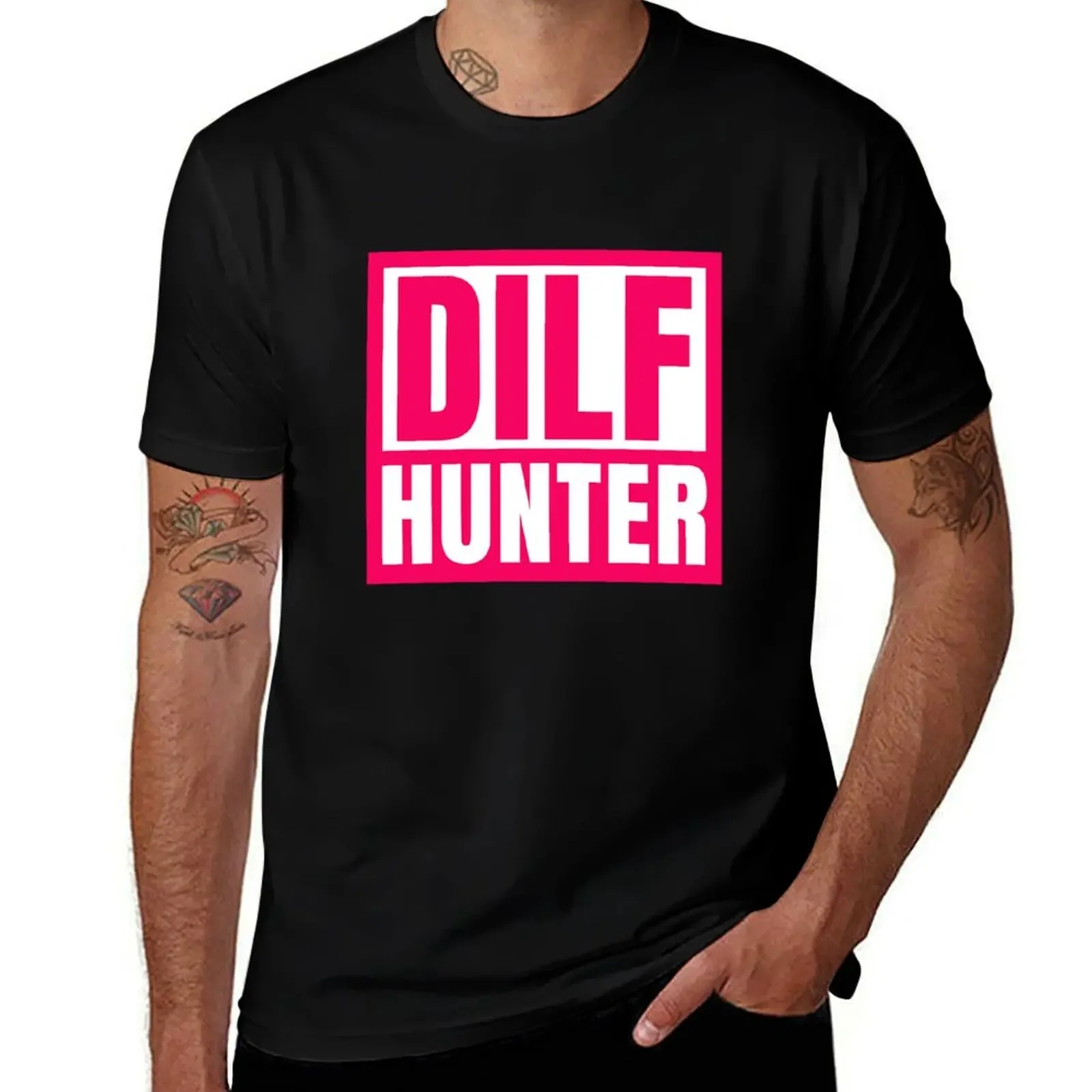 

Dilf Hunter T-Shirt blacks cheap stuff oversized basketball graphic tees funny t shirts for men