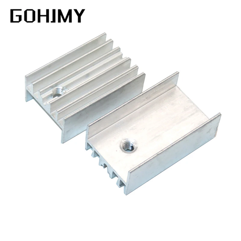 10PCS Aluminum Heatsink Radiator 15*10*16/20/22/25/30/40/50mm Transistor TO-220 pumuddsy For Transistors TO220 white