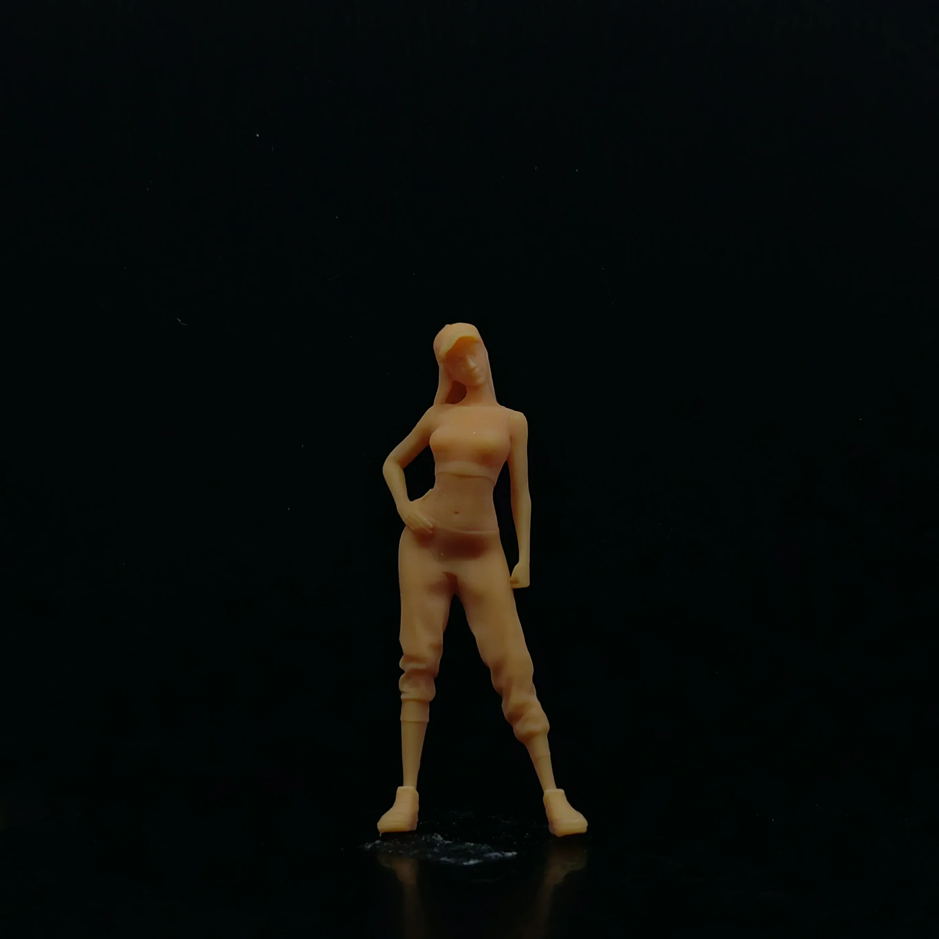1/64 1/43 Skala Model Resin Pinggul Memutar Kebugaran Wanita Tidak Berwarna Miniatur Diorama Yang Dilukis dengan Tangan T110