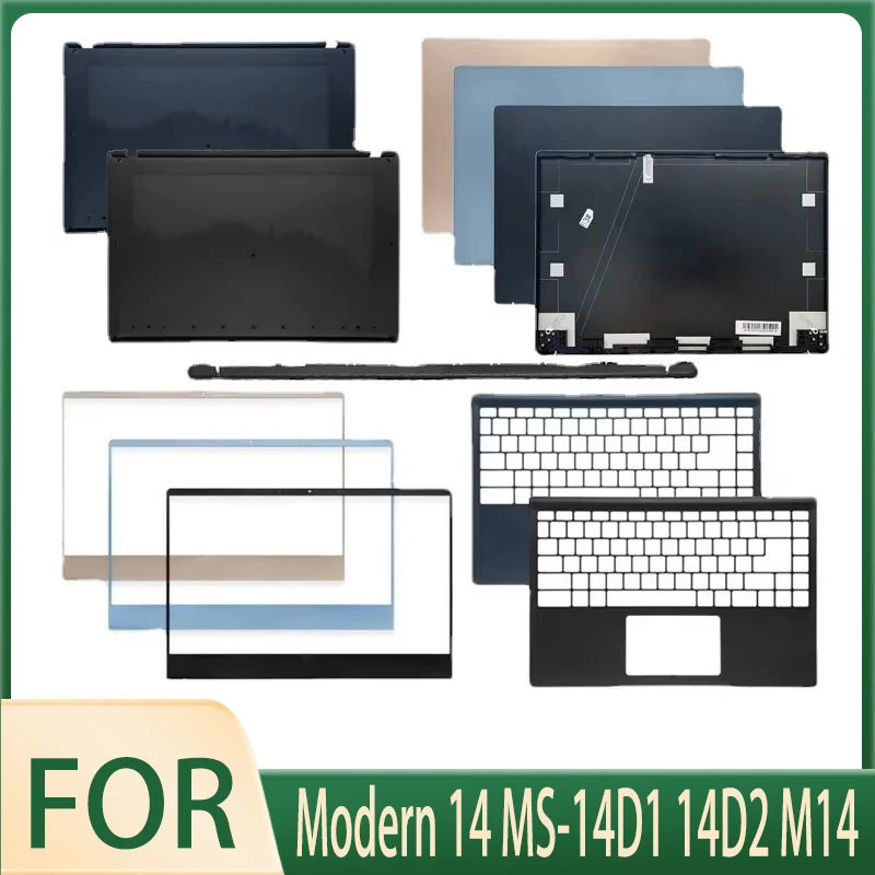 

NEW for Modern 14 MS-14D1 14D2 M14 Laptop LCD Back Cover/Front Bezel/Palmrest/Bottom Case/Hinge Cover Black/Blue