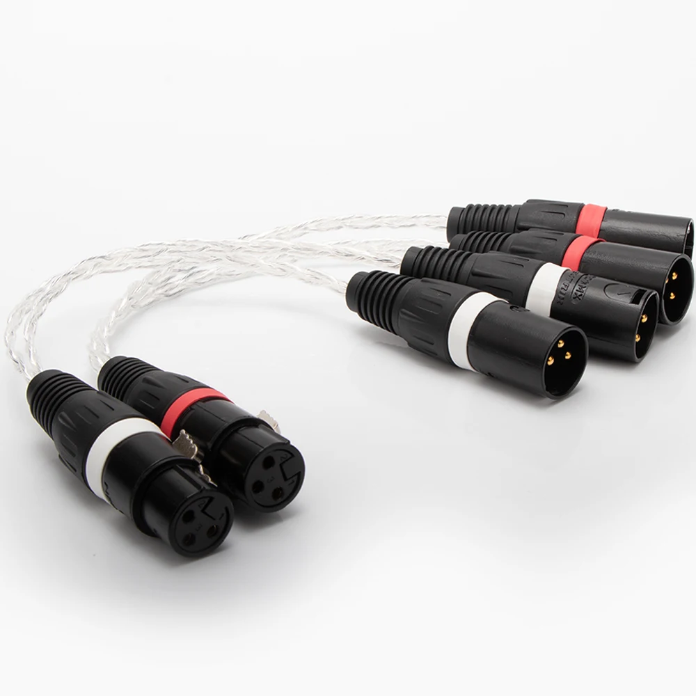 XLR أنثى إلى ثنائي XLR ذكر محول ميكروفون الصوت XLR إلى XLR Y-Splitter كابل متوازن