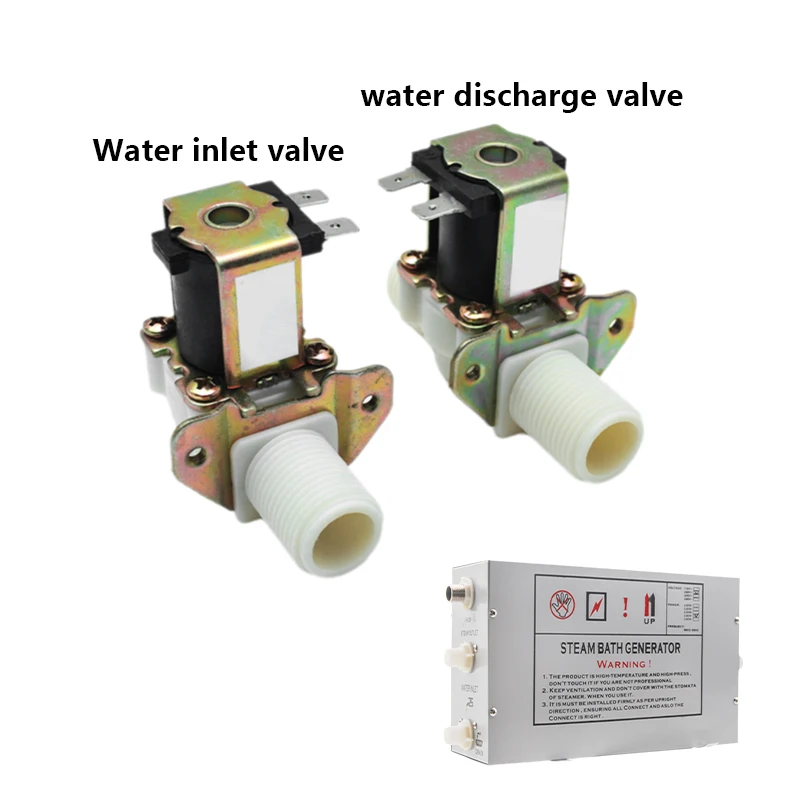 

12V Water Inlet Valve Waste Drain Valve For Steam Sauna Generator 1PCS Split or One Piece Machine Application