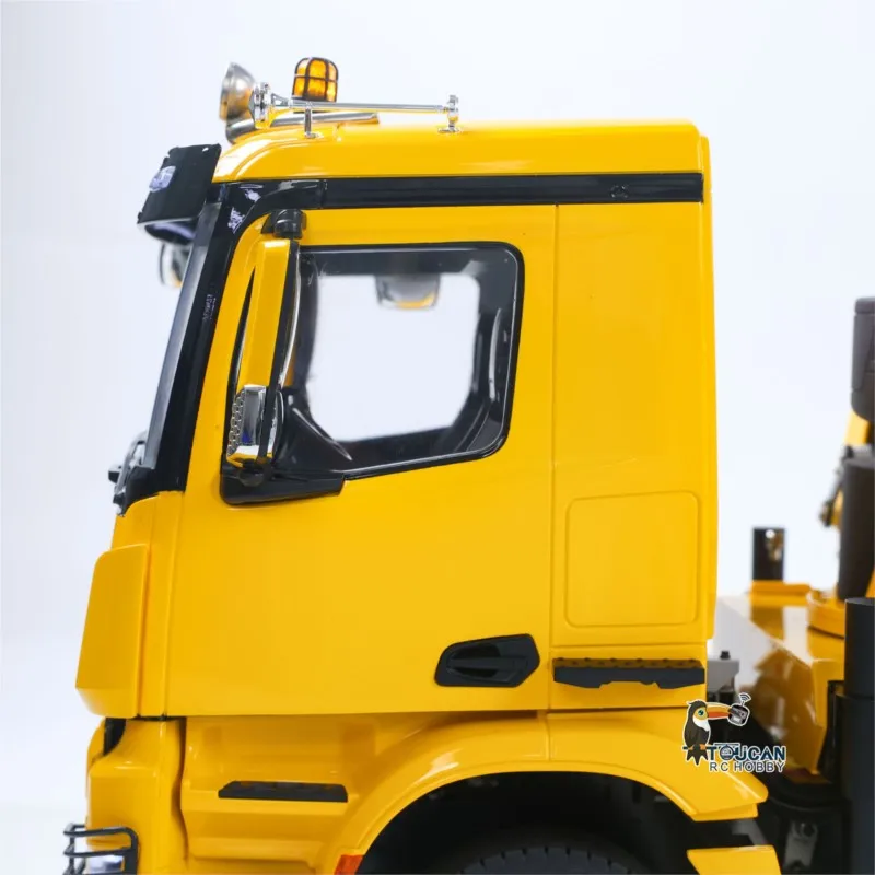 선물용 1/14 10x10 RC 유압 크레인 풀 덤프 트럭 금속 화물차 티퍼 리어 액슬 스티어링 라이트 사운드 완성차 장난감