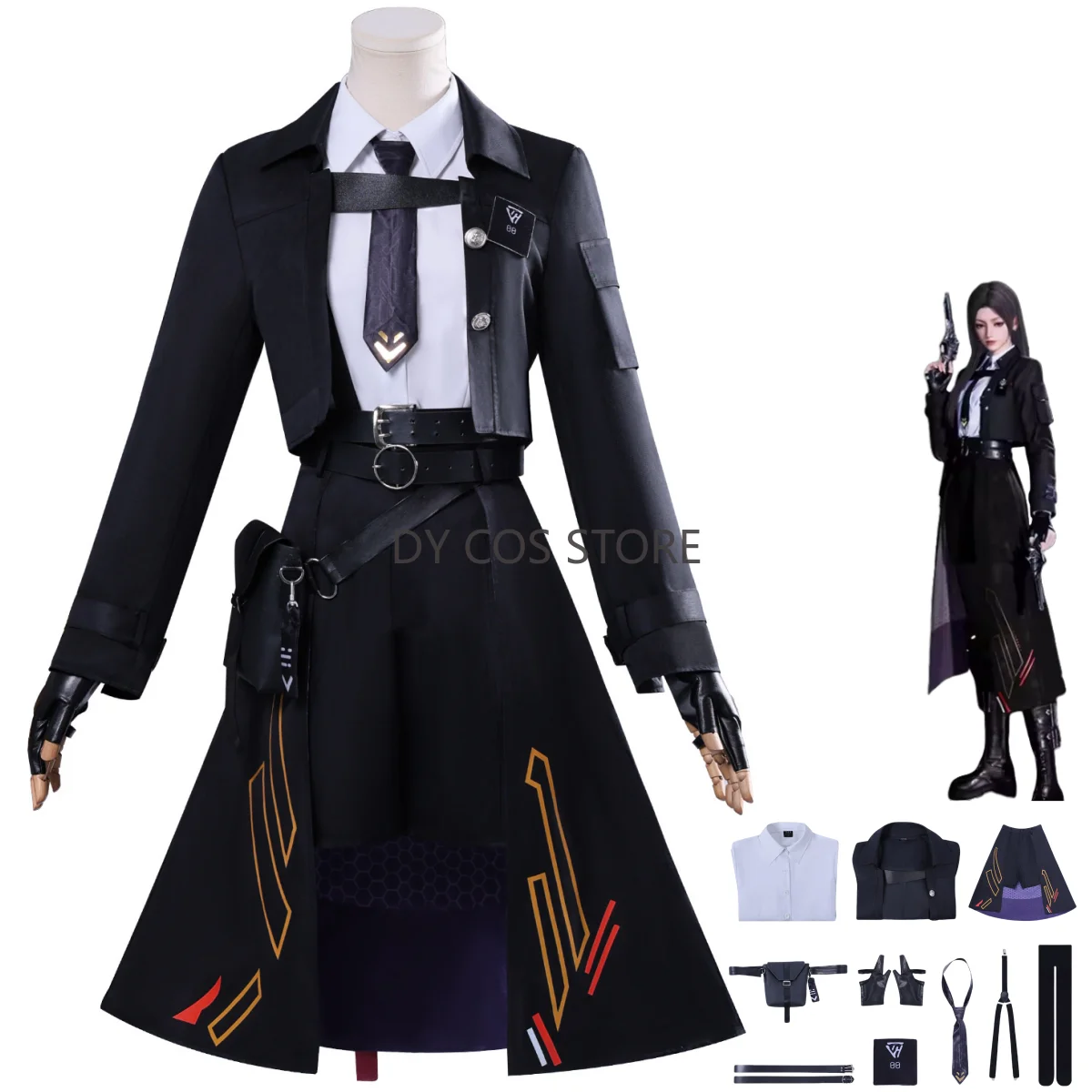 

Game Love and Deepspace Player Cosplay Costume Anime Mc Outfit Fight Uniform Coat Skirt Adult Woman Carnival Halloween Suit
