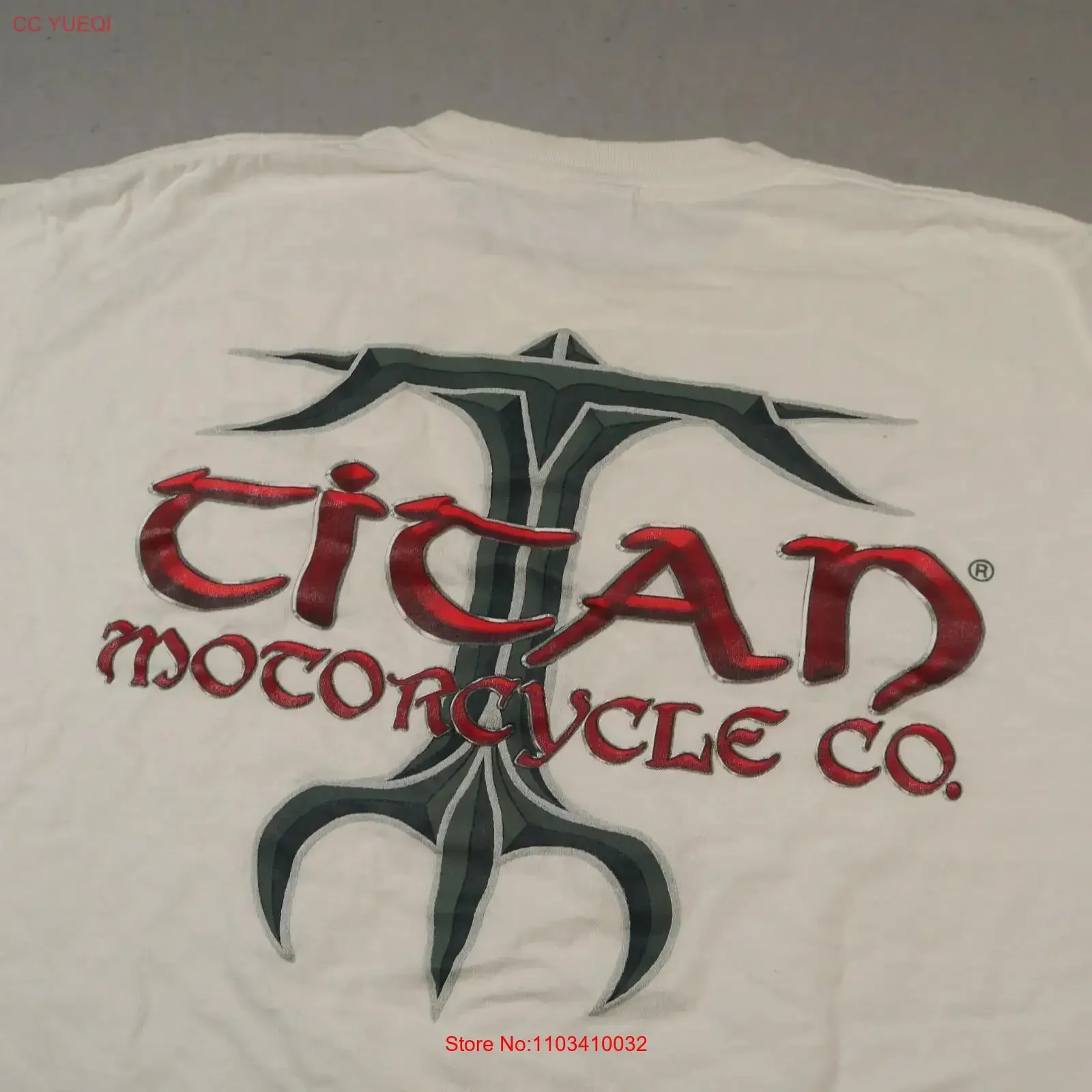 Винтажная мотоциклетная футболка Y2K Titan Co, мужская белая винтажная стильная уличная одежда с рисунком XL, универсальная повседневная одежда