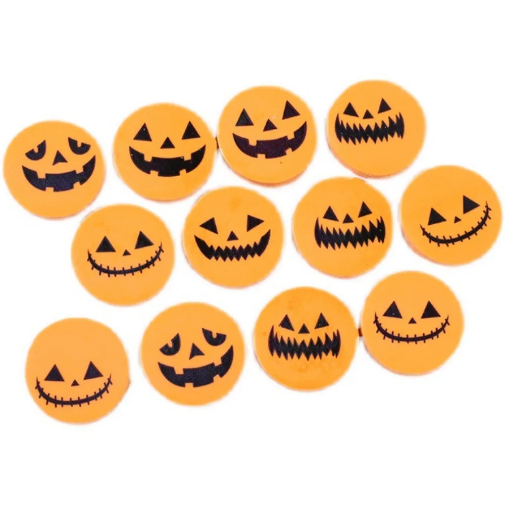 12/24 Bags of Halloween Pumpkin Erasers Kids Birthday Halloween Party Back To School Kindergarten Gift Reward Carnival Gift Pack