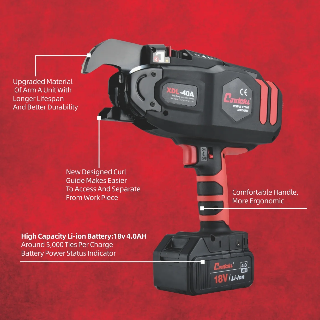 【Bestseller】 HEISSER VERKAUF XDL-40A Automatische Rebar Tier Rebar Bindemaschine Stahlstangenbindemaschine