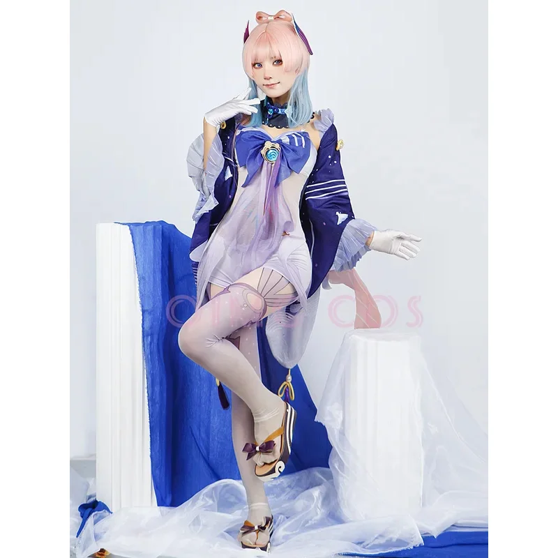 DY2025Sangonomiya Kokomi Costume Cosplay Genshin Impact Parrucca uniforme Anime Costumi di Halloween in stile cinese Gioco