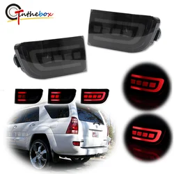 Gtinthebox Red LED Rear Bumper Reflector Tail Brake Signal Lights For Toyota 4Runner 2003-2005, Land Cruiser Prado 120 2002-2009